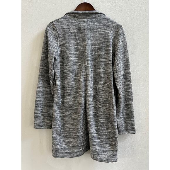 Anthropologie Saturday Sunday Open Front Sweatshirt Cardigan Black White Small - Picture 13 of 13